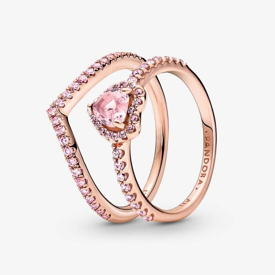 Ювелирный комплект Pandora Timeless Sparkling Pink Heart Wishbone Ring, 2 предмета
Ювелирный комплект Pandora Timeless Sparkling Pink Heart Wishbone Ring, 2 предмета