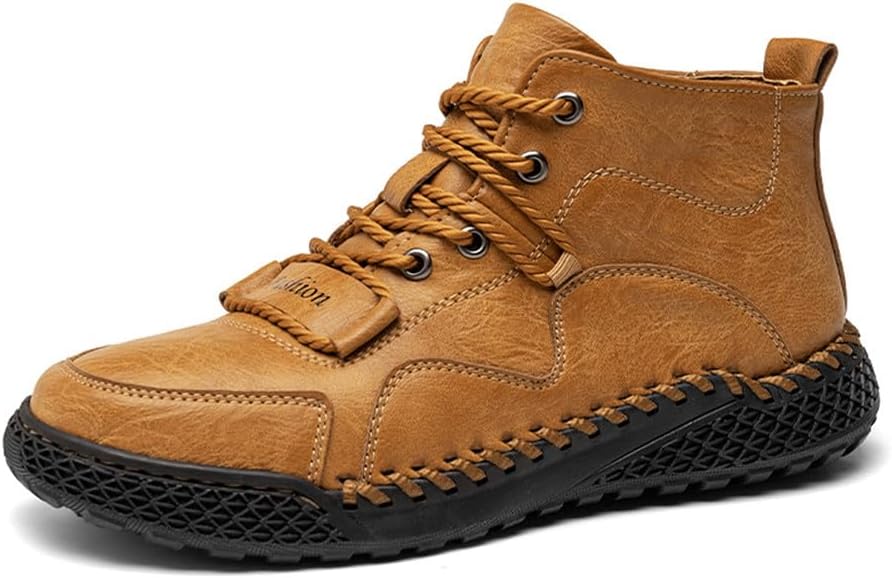 MAUGELY Men's Work Business High Top кожаные обувь Ботинки для активного отдыха и отдыха Ботинки на щиколотке, желтый
MAUGELY Men's Work Business High Top кожаные обувь Ботинки для активного отдыха и отдыха Ботинки на щиколотке, желтый