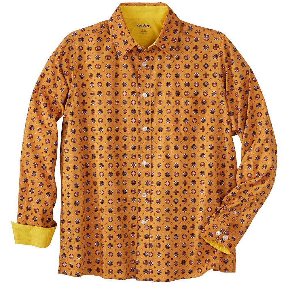 Мужская повседневная рубашка без защипов Kingsize Big & Tall KingSize, цвет Gold Geo
Мужская повседневная рубашка без защипов Kingsize Big & Tall KingSize, цвет Gold Geo