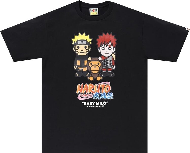 Футболка BAPE x Naruto Milo #7 Tee 'Black', черный 
Футболка BAPE x Naruto Milo #7 Tee 'Black', черный