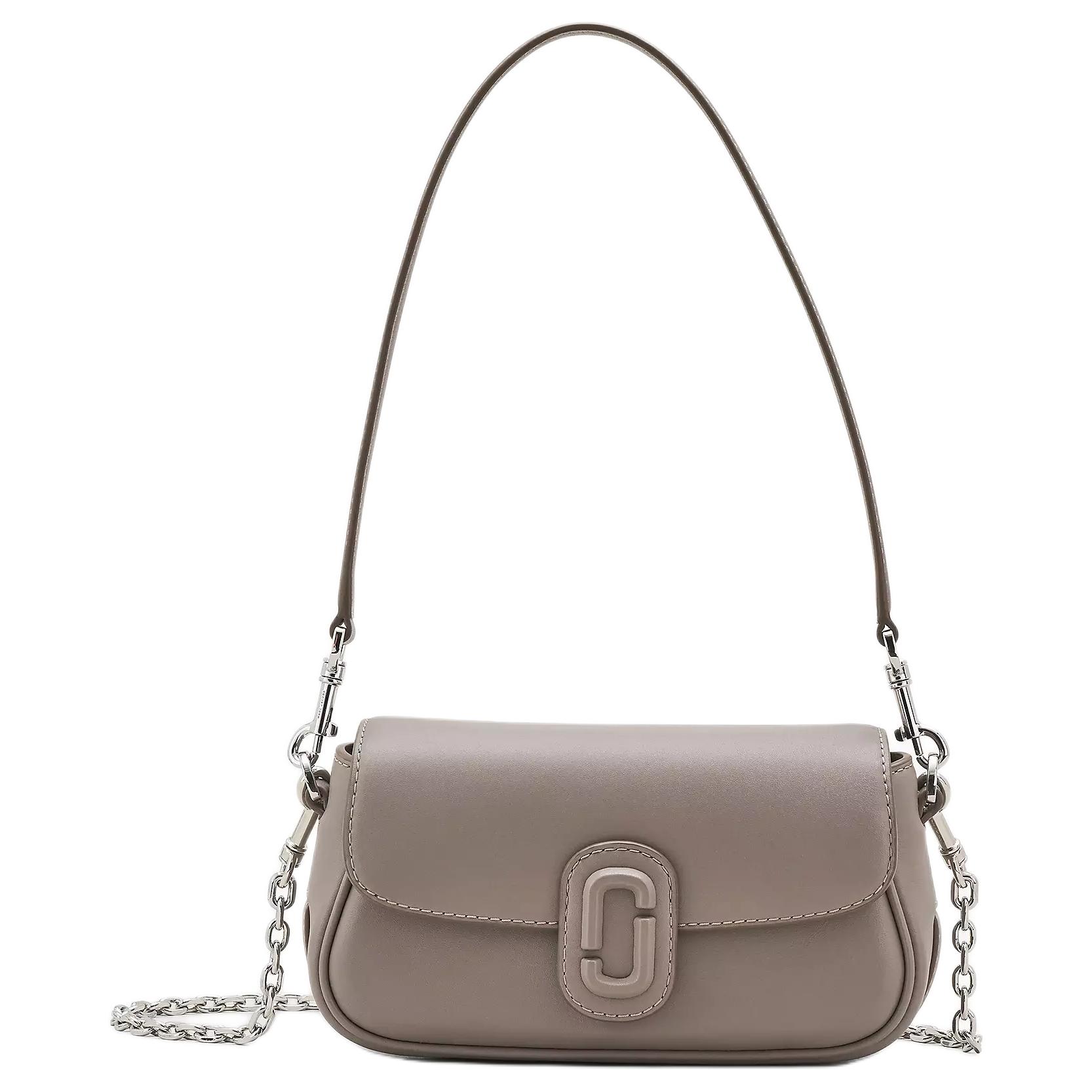 Гладкая кожаная портативная сумка через плечо женская бетонно-серая MARC JACOBS 
Гладкая кожаная портативная сумка через плечо женская бетонно-серая MARC JACOBS