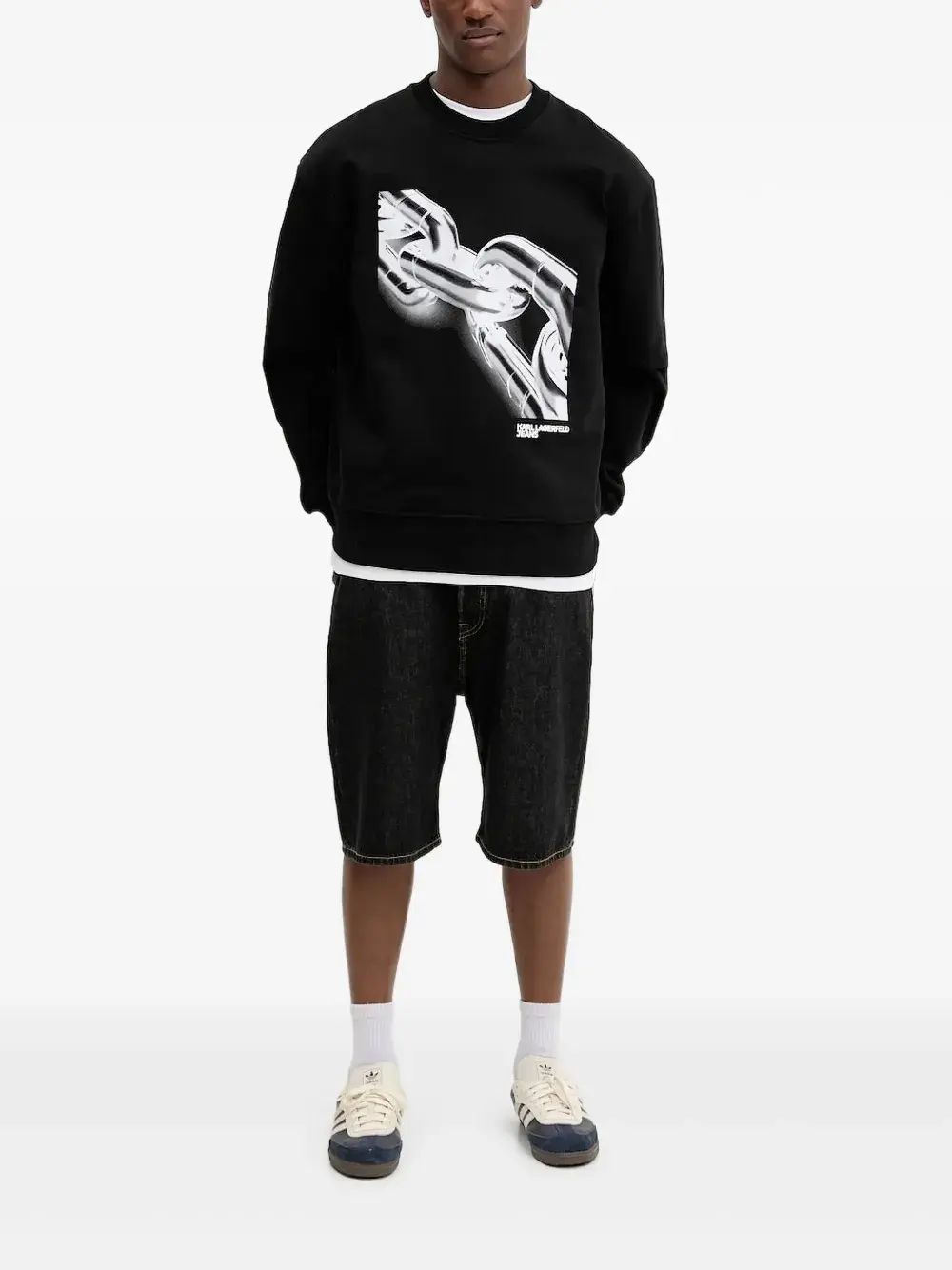 Толстовка с круглым вырезом и принтом Karl Lagerfeld Jeans, черный
Толстовка с круглым вырезом и принтом Karl Lagerfeld Jeans, черный