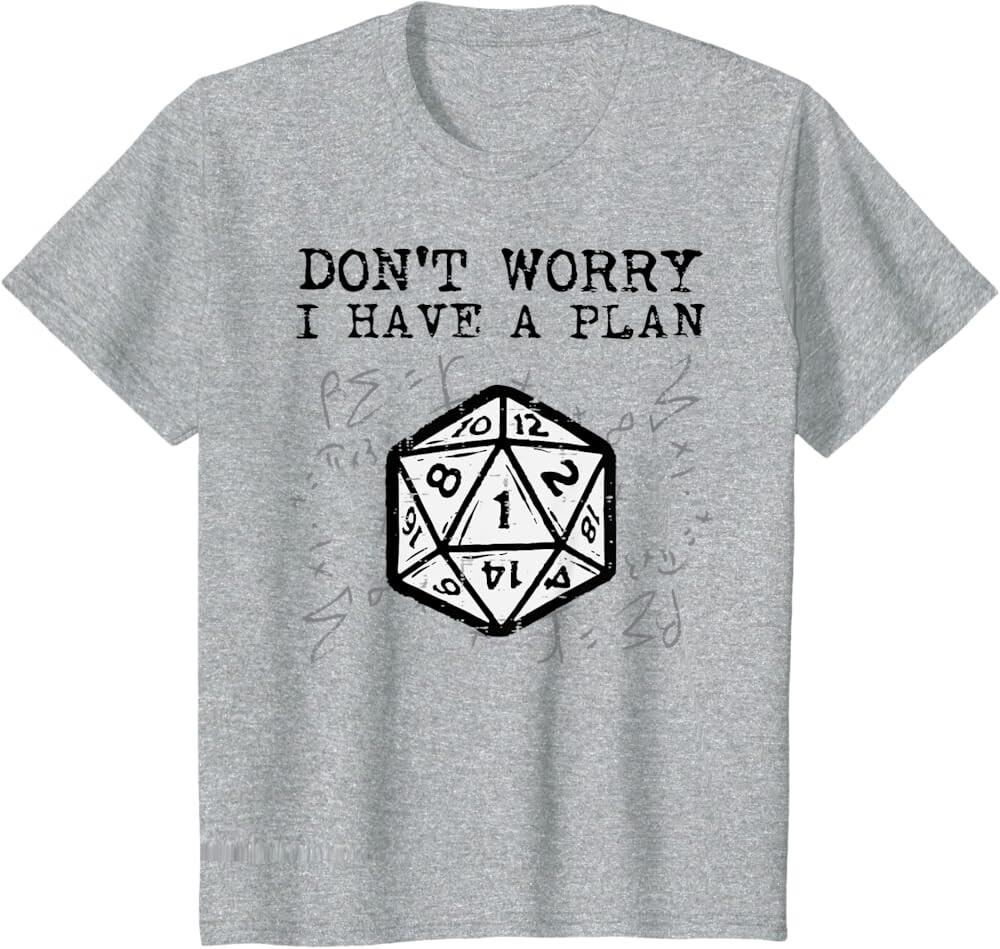 Детская футболка RPG Gamer Dont Worry I Have Plan, светло-серый
Детская футболка RPG Gamer Dont Worry I Have Plan, светло-серый