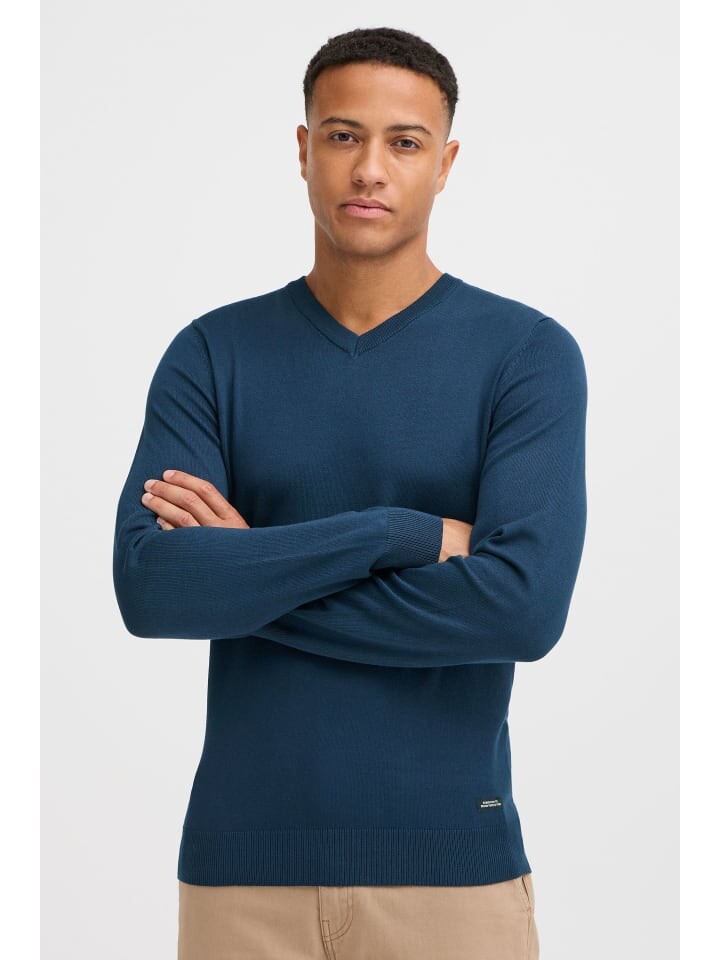 Пуловер BLEND Strick, синий 
Пуловер BLEND Strick, синий