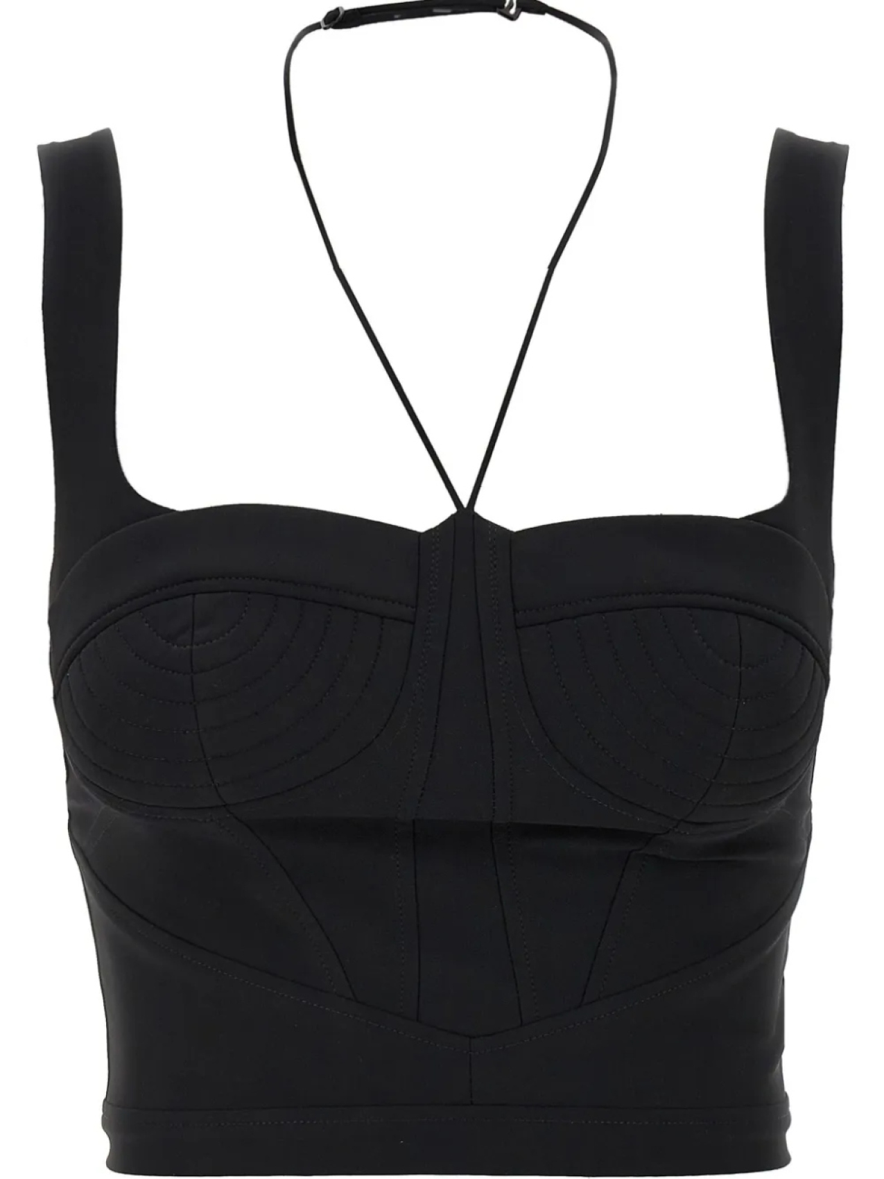 Nensi Dojaka Фигурный топ, черный 
Nensi Dojaka Фигурный топ, черный