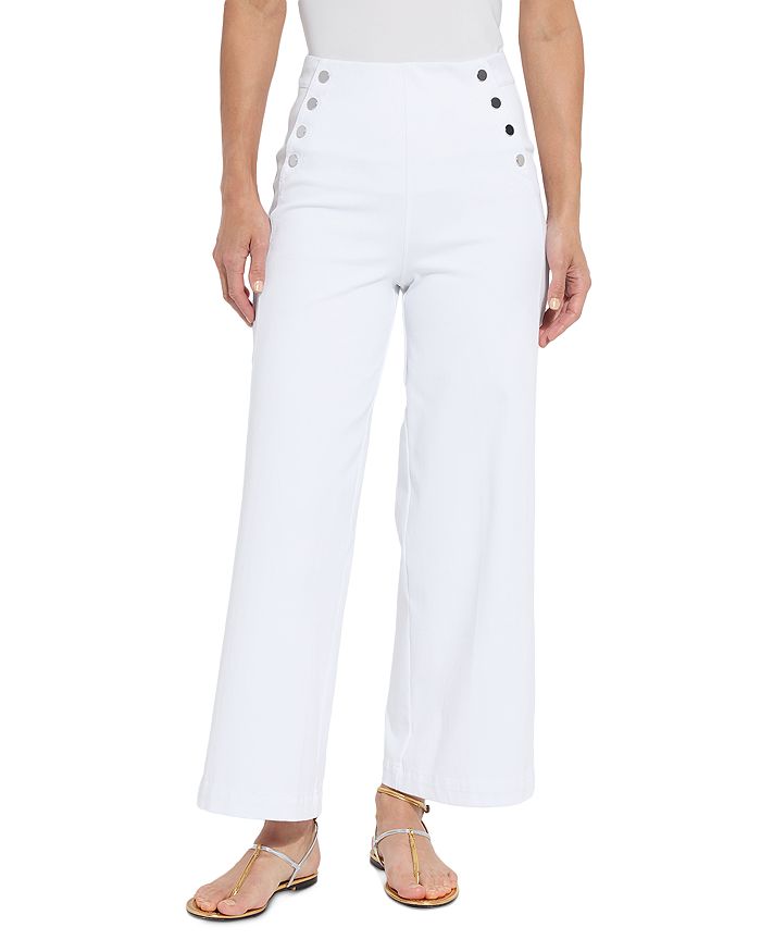 Джинсы Mallory Sailor с высокой талией и широкими штанинами белого цвета Lyssé, белый 
Джинсы Mallory Sailor с высокой талией и широкими штанинами белого цвета Lyssé, белый