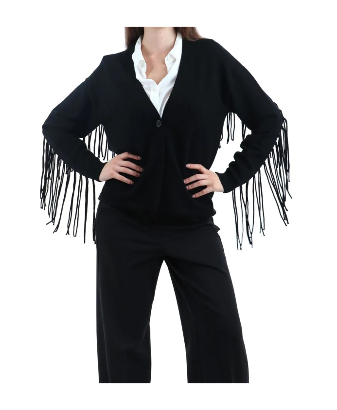 Черный кардиган с V-образным вырезом для женщин Marella, черный
Черный кардиган с V-образным вырезом для женщин Marella, черный