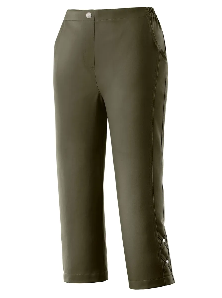 Классические базовые капри Classic Basics, оливковый 
Классические базовые капри Classic Basics, оливковый