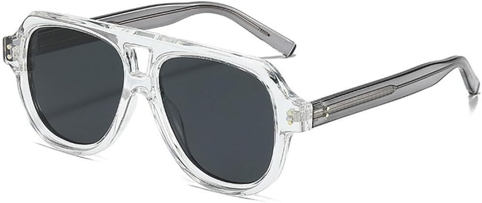 Винтажные поляризованные мужские квадратные солнцезащитные очки с двойной перемычкой, модные женские солнцезащитные очки с заклепками, желто-синие, UV400 LXLHWN, Clear Grey Grey
Винтажные поляризованные мужские квадратные солнцезащитные очки с двойной перемычкой, модные женские солнцезащитные очки с заклепками, желто-синие, UV400 LXLHWN, Clear Grey Grey