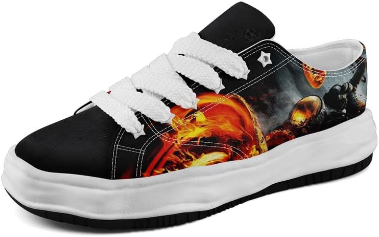 Кеды AWSOLE Fashion с черепом и розой на холсте для мужчин и женщин, унисекс, готический стиль, модные плоские удобные кроссовки черного, белого и красного цвета
Кеды AWSOLE Fashion с черепом и розой на холсте для мужчин и женщин, унисекс, готический стиль, модные плоские удобные кроссовки черного, белого и красного цвета