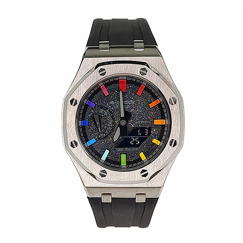 CASIO Часы Men Liquid Crystal/Analog Dual Display Series 44mm Black Watch, Offshore Silver Dust Rainbow
CASIO Часы Men Liquid Crystal/Analog Dual Display Series 44mm Black Watch, Offshore Silver Dust Rainbow