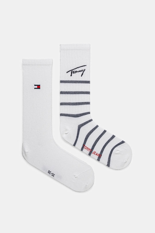 Носки 2 пары Tommy Jeans, белый 
Носки 2 пары Tommy Jeans, белый
