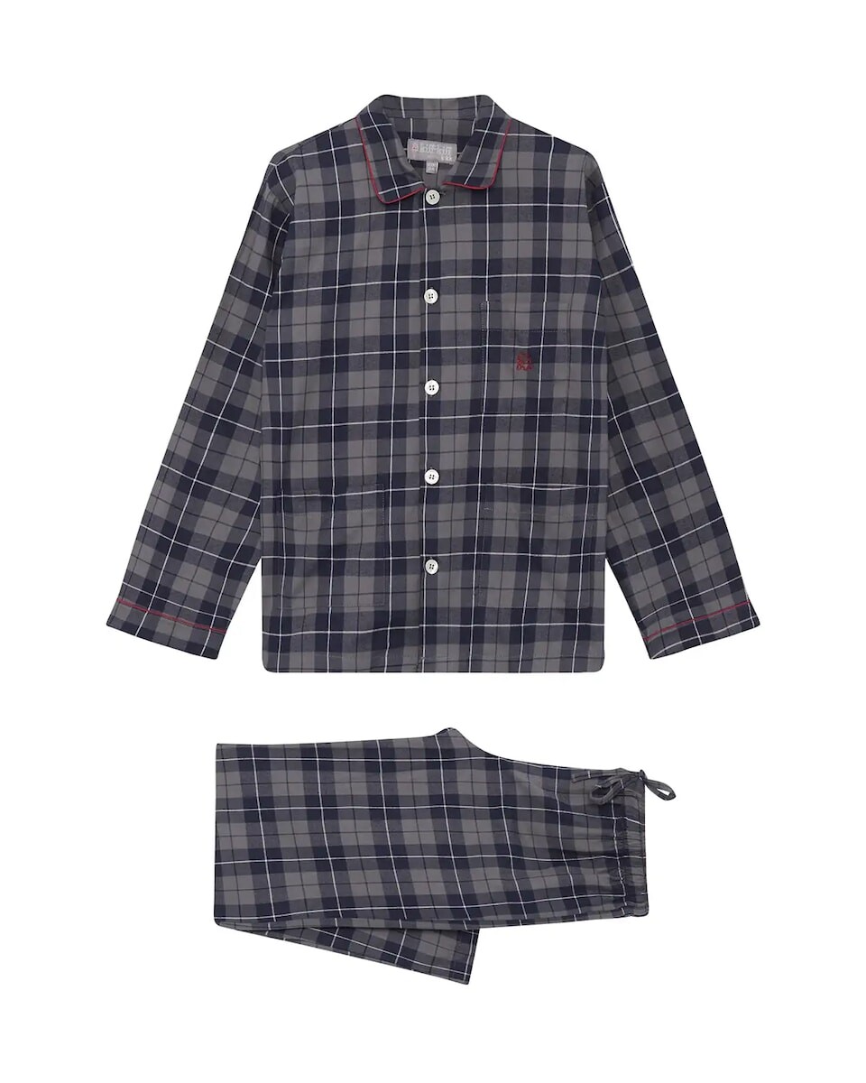 Длинная хлопковая детская пижама типа виела серого цвета с квадратами Kiff-Kiff, серый
Длинная хлопковая детская пижама типа виела серого цвета с квадратами Kiff-Kiff, серый