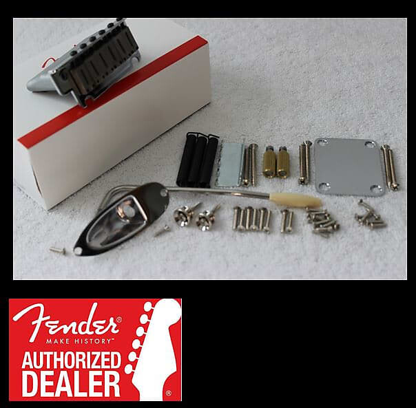 Fender American Standard Chrome Stratocaster Body Hardware Set Strat 099-2050-000 American Standard Stratocaster Tremolo Bridge Assembly, Chrome
Fender American Standard Chrome Stratocaster Body Hardware Set Strat 099-2050-000 American Standard Stratocaster Tremolo Bridge Assembly, Chrome