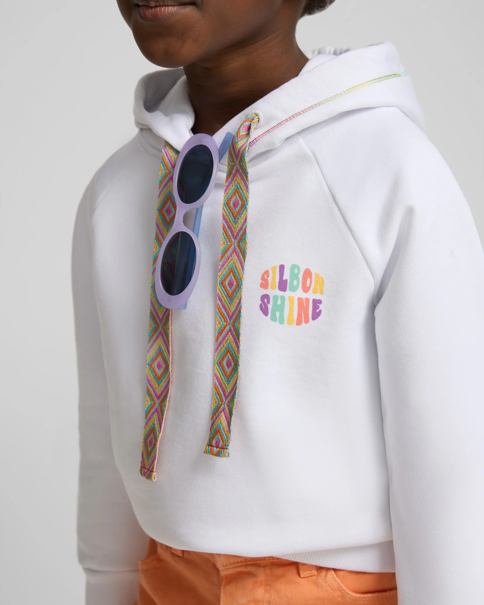 Детская худи с капюшоном и принтом на спине Silbon, белый
Детская худи с капюшоном и принтом на спине Silbon, белый