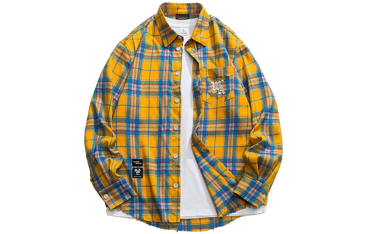 WANCHAO CP Рубашка унисекс, Желтая и синяя сетка
WANCHAO CP Рубашка унисекс, Желтая и синяя сетка