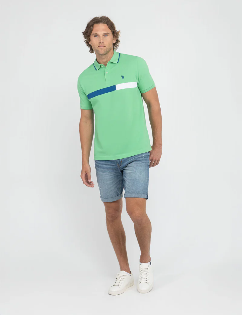 Футболка-поло U.S. Polo Assn Color Block Chest Stripe Pique, зеленый
Футболка-поло U.S. Polo Assn Color Block Chest Stripe Pique, зеленый