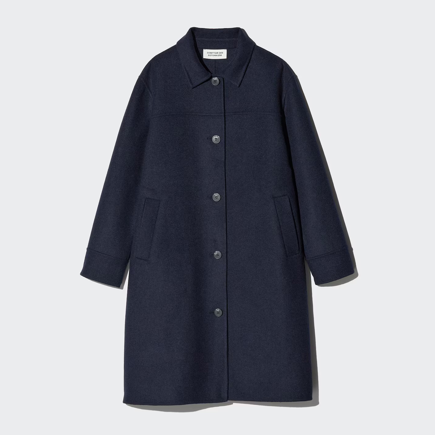 Пальто женское Uniqlo длинное, 69 темно-синий 
Пальто женское Uniqlo длинное, 69 темно-синий