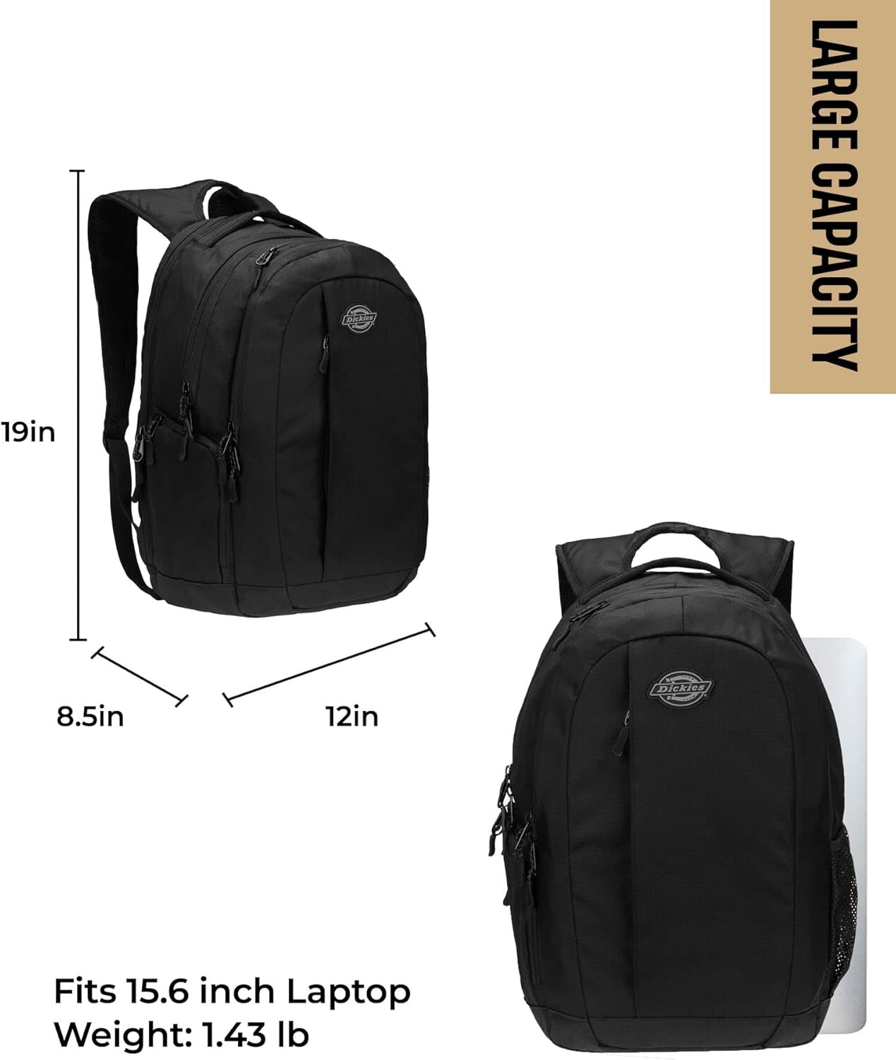 Рюкзак для ноутбука Dickies, водонепроницаемая сумка для ноутбука в колледже, подходит для ноутбука 15,6 дюйма 
Рюкзак для ноутбука Dickies, водонепроницаемая сумка для ноутбука в колледже, подходит для ноутбука 15,6 дюйма