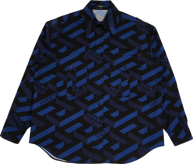 Рубашка Versace Informal Monogram Shirt 'Navy/Black', синий
Рубашка Versace Informal Monogram Shirt 'Navy/Black', синий
