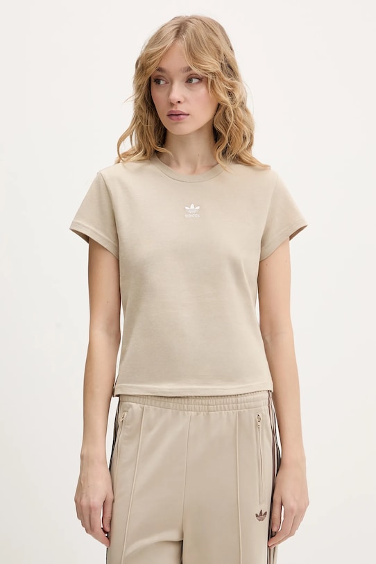 Хлопковая футболка Adidas Originals, бежевый
Хлопковая футболка Adidas Originals, бежевый