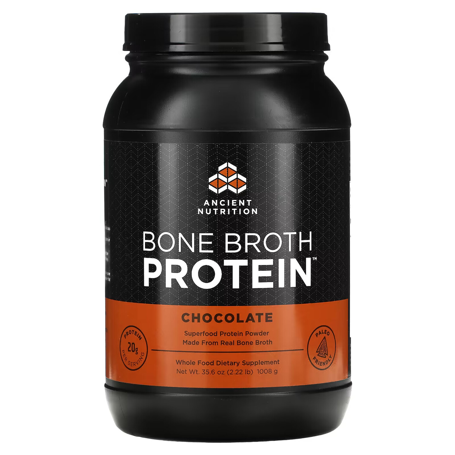 Dr. Axe / Ancient Nutrition, Белок из костного бульона, Шоколад, 1008 г (35.6 oz)
Dr. Axe / Ancient Nutrition, Белок из костного бульона, Шоколад, 1008 г (35.6 oz)