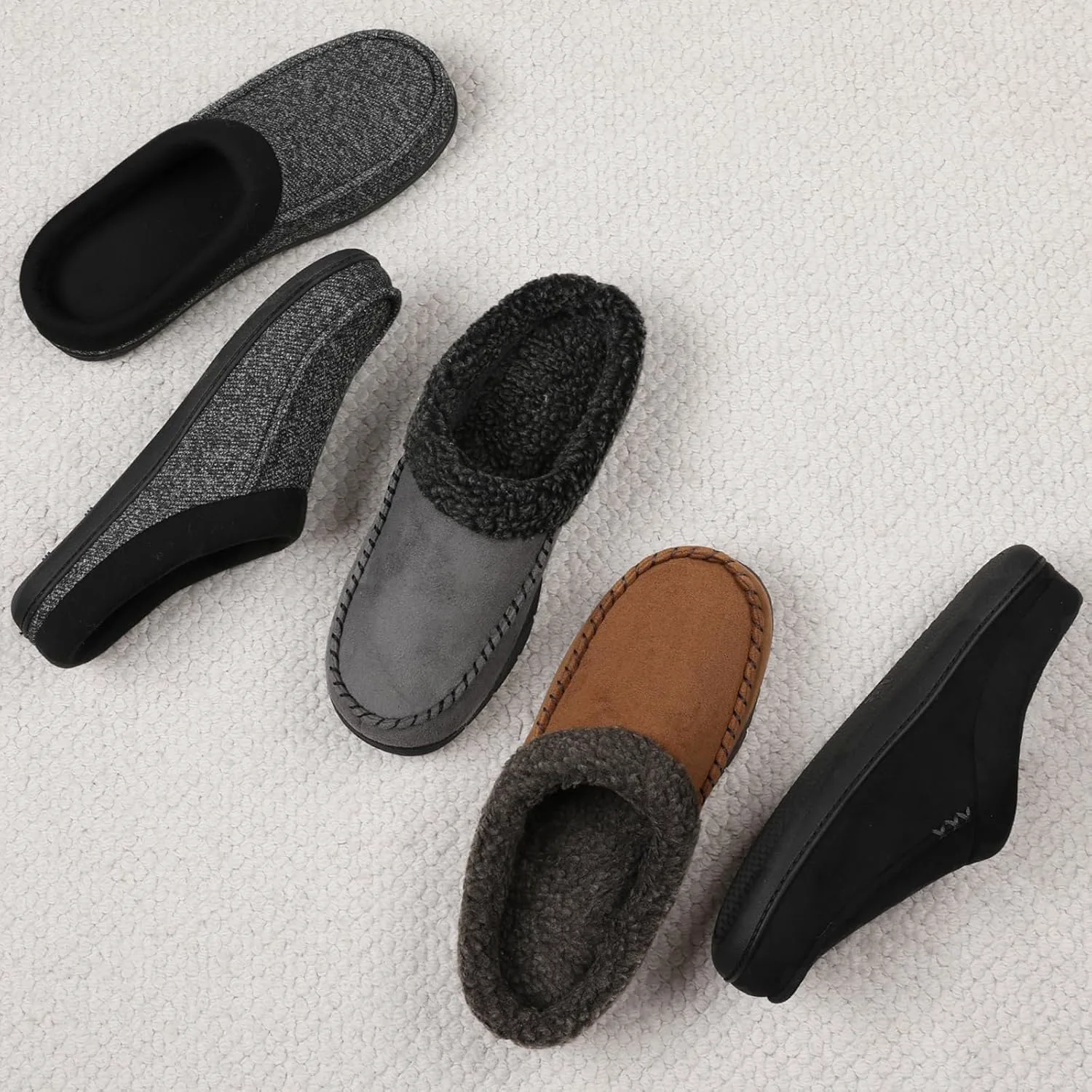 Тапочки-мокасины ULTRAIDEAS для мужчин, теплые и мягкие, легкая зимняя обувь для дома и улицы, черный
Тапочки-мокасины ULTRAIDEAS для мужчин, теплые и мягкие, легкая зимняя обувь для дома и улицы, черный