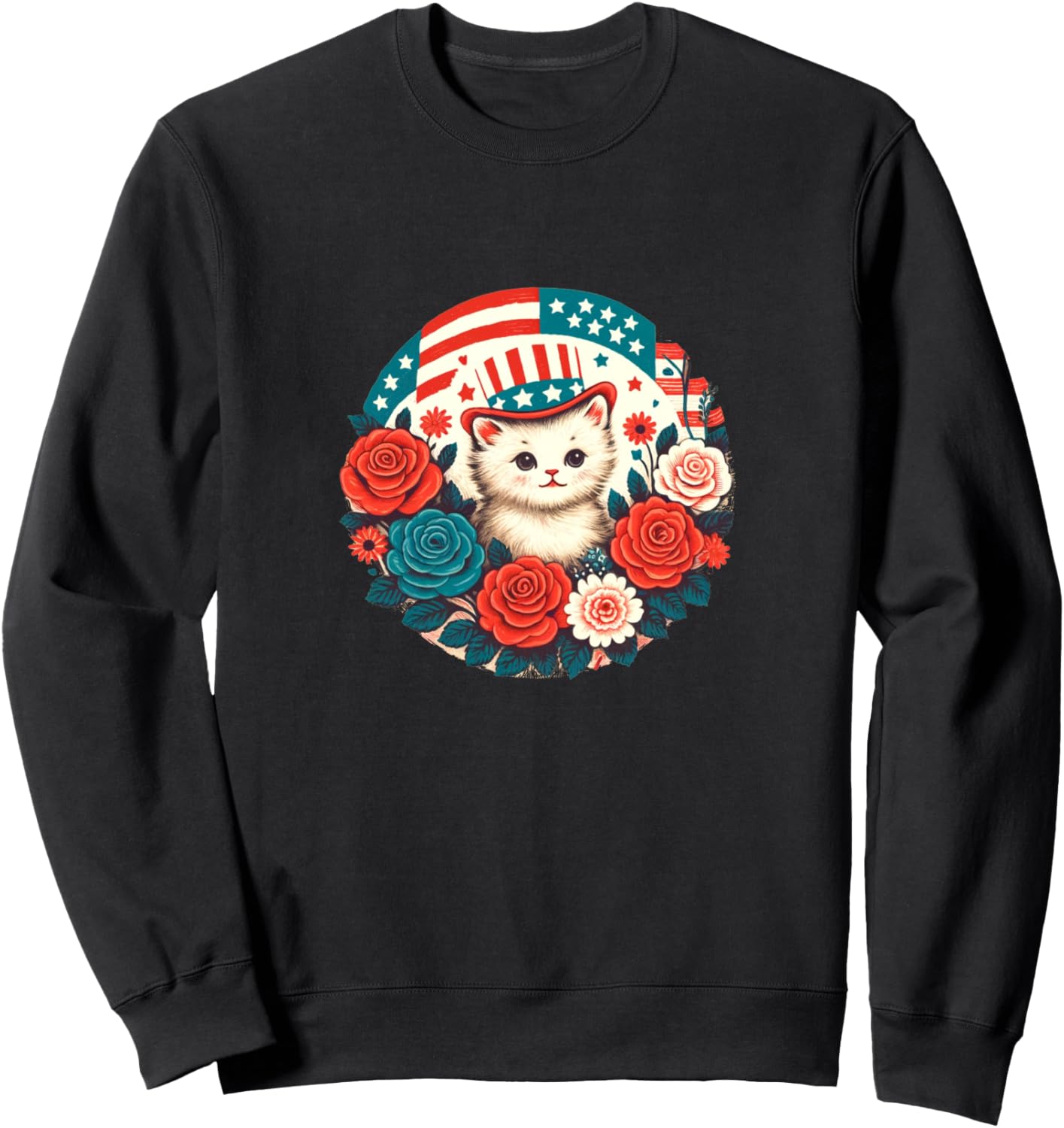 Патриотическая толстовка с изображением кошки в американском стиле ко Дню независимости США Boss Bubb, черный
Патриотическая толстовка с изображением кошки в американском стиле ко Дню независимости США Boss Bubb, черный