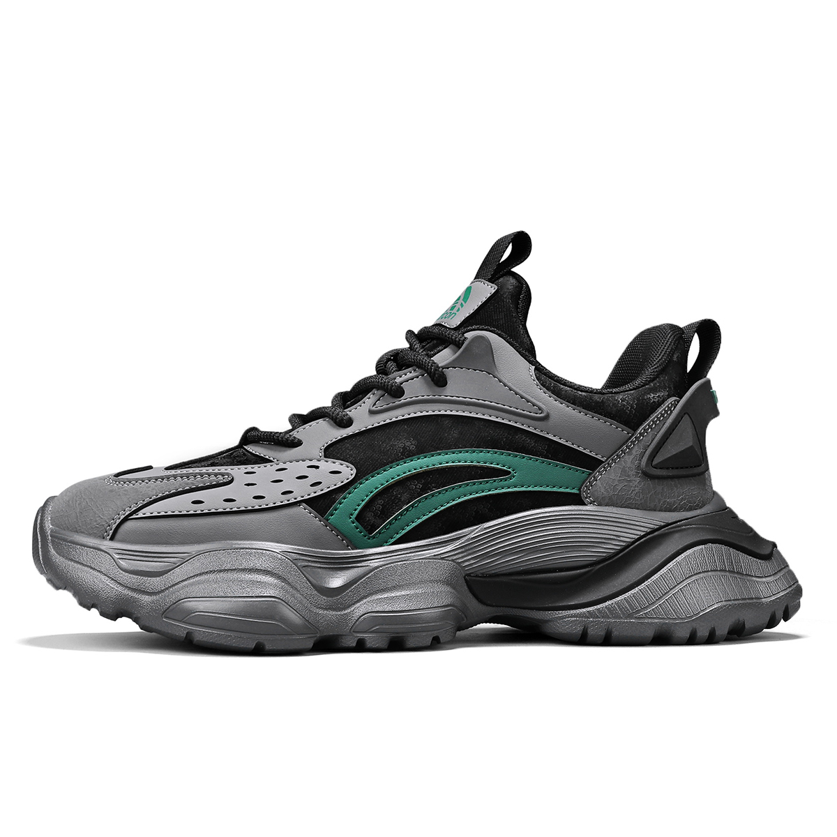 YEARCON Износостойкие массивные низкие кроссовки мужские черно-зеленые, цвет Black Green
YEARCON Износостойкие массивные низкие кроссовки мужские черно-зеленые, цвет Black Green