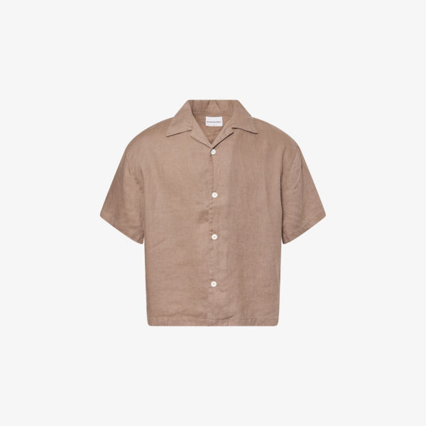 Рубашка льняная Mki Miyuki-Zoku Vacation с коротким рукавом, серо-коричневый
Рубашка льняная Mki Miyuki-Zoku Vacation с коротким рукавом, серо-коричневый
