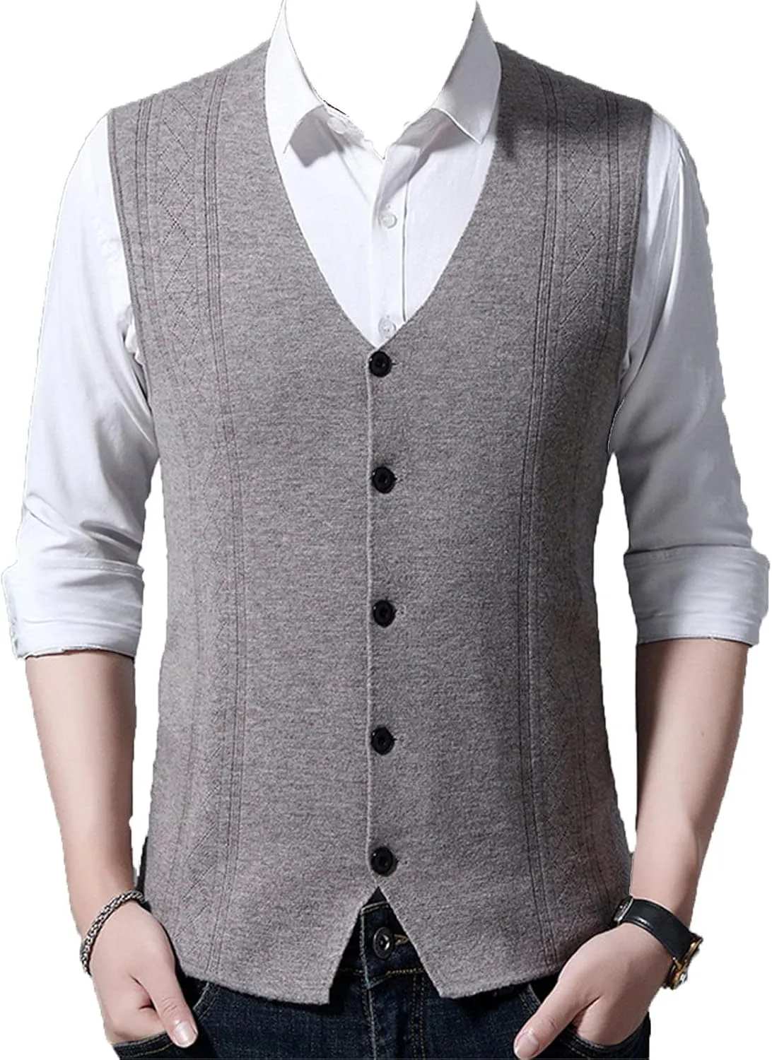 Мужской кардиган с V-образным вырезом, однотонный, безрукавный Kaxiya2021
Мужской кардиган с V-образным вырезом, однотонный, безрукавный Kaxiya2021