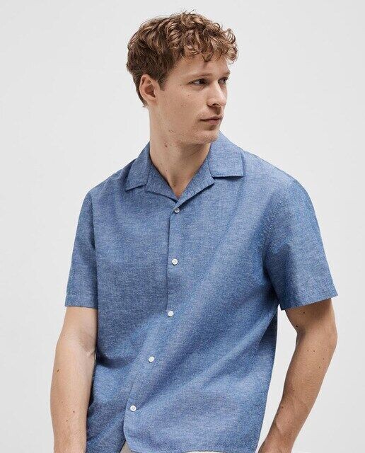 Мужская рубашка с коротким рукавом Selected, синий
Мужская рубашка с коротким рукавом Selected, синий