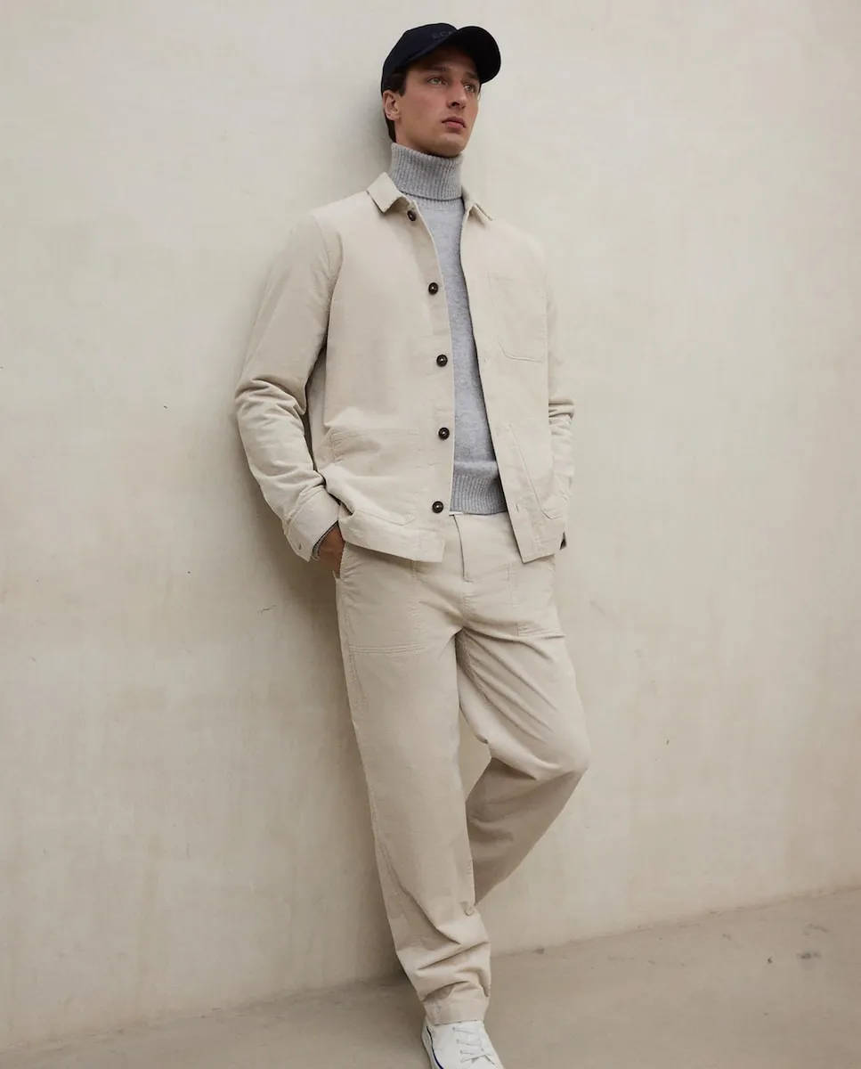 Мужские вельветовые брюки с пуговицей и молнией Ecoalf, бежевый
Мужские вельветовые брюки с пуговицей и молнией Ecoalf, бежевый