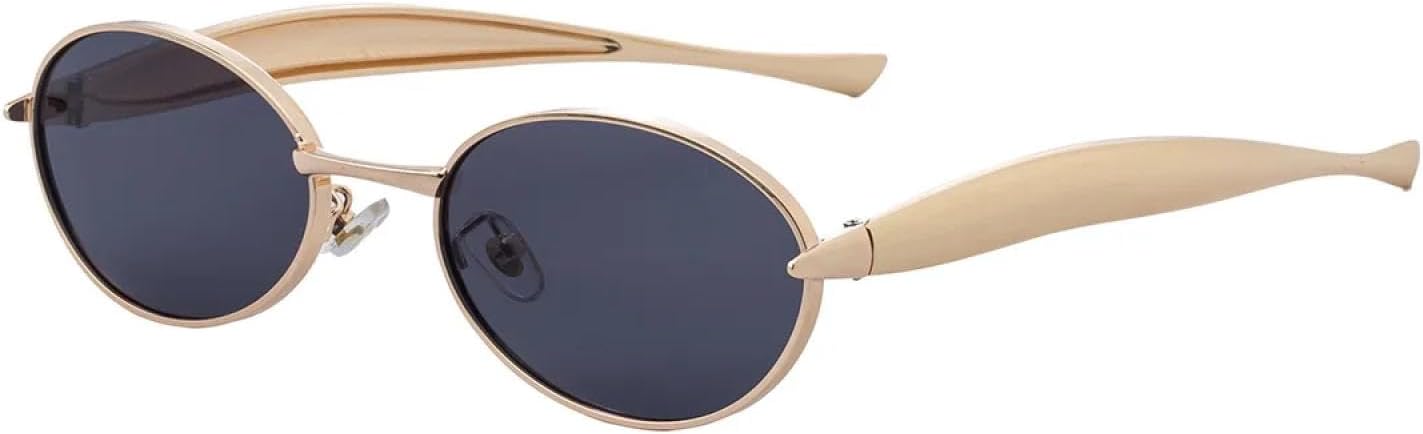 Овальные солнцезащитные очки в маленькой оправе для женщин и мужчин, винтажные, роскошные, в стиле панк, популярные, металлические, с защитой от УФ-излучения UV400 TVTBBVV, Gold Black
Овальные солнцезащитные очки в маленькой оправе для женщин и мужчин, винтажные, роскошные, в стиле панк, популярные, металлические, с защитой от УФ-излучения UV400 TVTBBVV, Gold Black