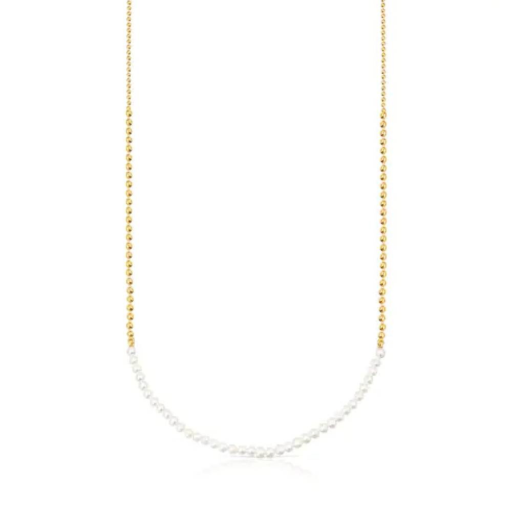 Колье-чокер Tous Vermeil Gloss, позолоченное серебро/жемчуг
Колье-чокер Tous Vermeil Gloss, позолоченное серебро/жемчуг