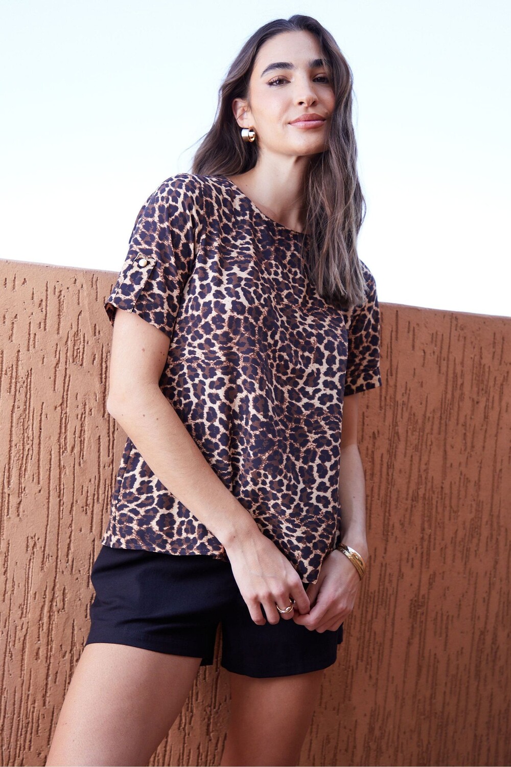 Блузка с подвернутыми манжетами Threadbare, коричневый
Блузка с подвернутыми манжетами Threadbare, коричневый