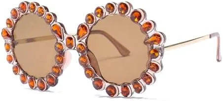 Женские круглые солнцезащитные очки с кристаллами, лучами и стразами, винтажные, увеличенного размера, с бриллиантовой отделкой, модель 2027 года MTZJH, Brown
Женские круглые солнцезащитные очки с кристаллами, лучами и стразами, винтажные, увеличенного размера, с бриллиантовой отделкой, модель 2027 года MTZJH, Brown
