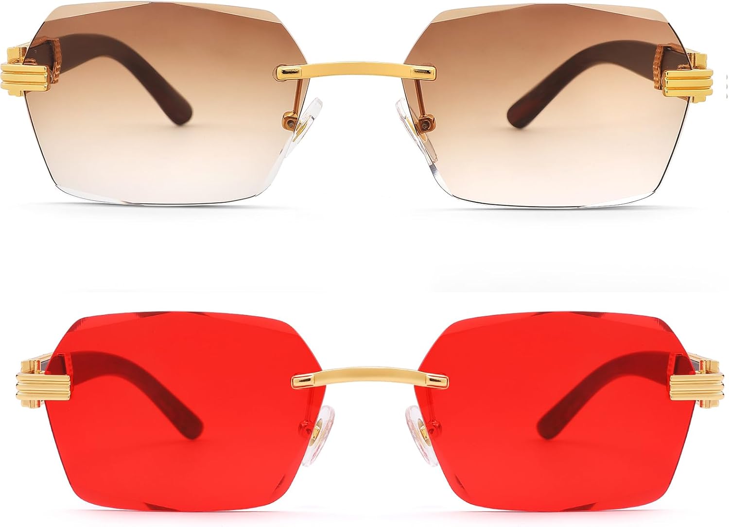 Солнцезащитные очки Pro Acme без оправы, прямоугольной формы, для мужчин и женщин, шестиугольные солнцезащитные очки, безрамочные очки в стиле Y2K, B01 Pack Brown Gradient + Red
Солнцезащитные очки Pro Acme без оправы, прямоугольной формы, для мужчин и женщин, шестиугольные солнцезащитные очки, безрамочные очки в стиле Y2K, B01 Pack Brown Gradient + Red