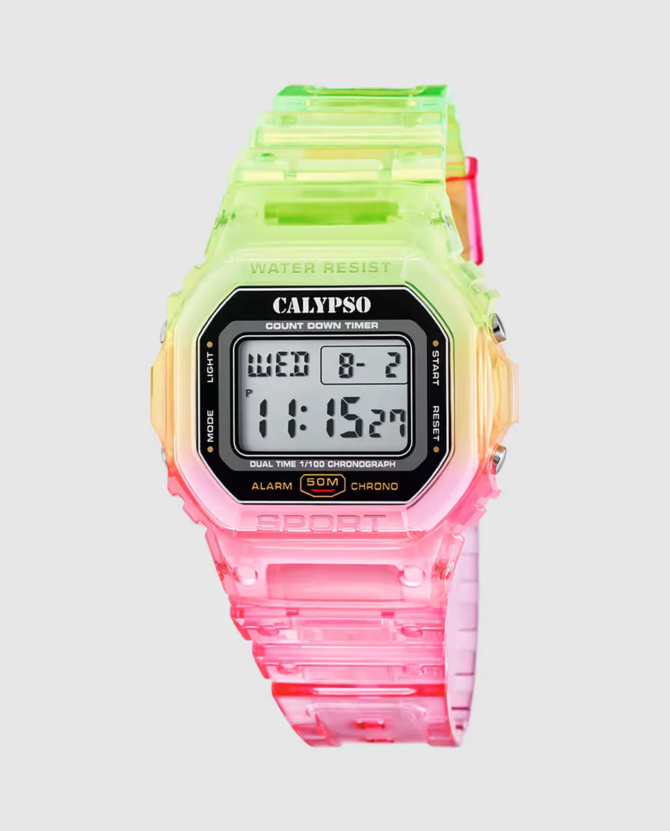 Женские часы K5874/4 Color Splash в розовом каучуке Calypso
Женские часы K5874/4 Color Splash в розовом каучуке Calypso