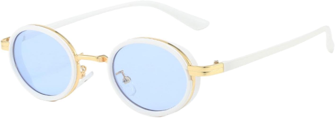 Солнцезащитные очки с защитой от УФ-излучения UV400 | Маленькая оправа в стиле стимпанк | Для женщин и мужчин | Для занятий спортом на открытом воздухе и вождения DSVIGF, White Blue
Солнцезащитные очки с защитой от УФ-излучения UV400 | Маленькая оправа в стиле стимпанк | Для женщин и мужчин | Для занятий спортом на открытом воздухе и вождения DSVIGF, White Blue