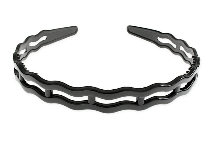 Jubileo, Черная повязка на голову с эластичным гребнем
Jubileo, Черная повязка на голову с эластичным гребнем