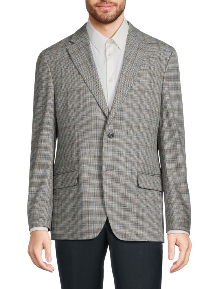 Блейзер в ломаную клетку с лацканами Notch Tommy Hilfiger, серый 
Блейзер в ломаную клетку с лацканами Notch Tommy Hilfiger, серый