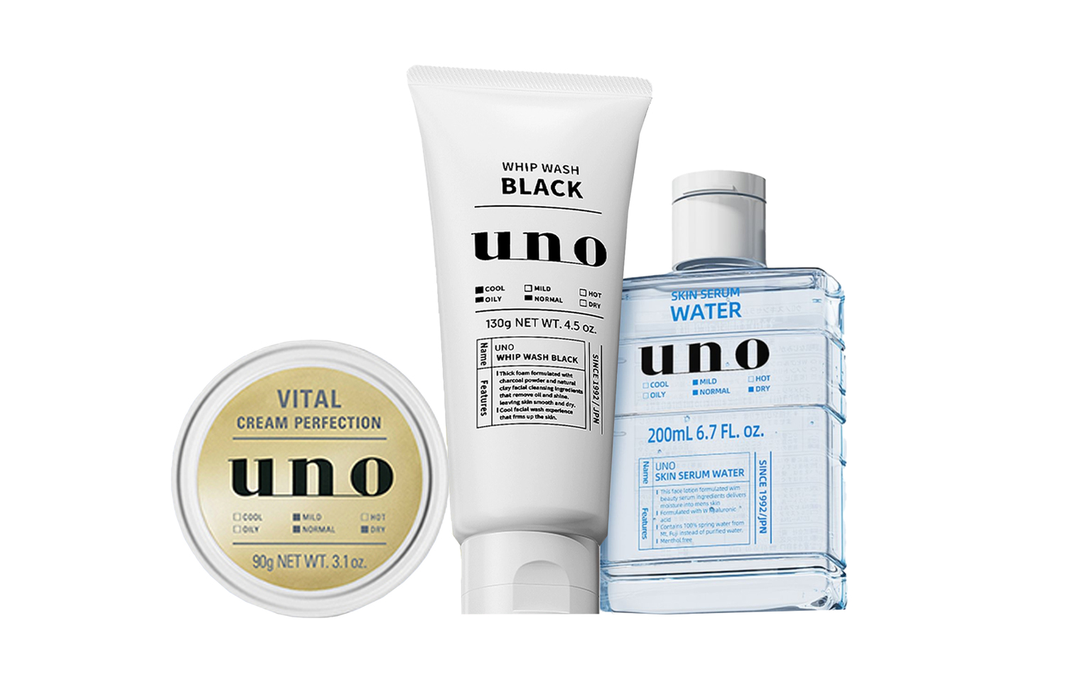 Набор для ухода за кожей: увлажняющее очищающее средство и крем для лица, контроль жирности, освежающий и очищающий, набор из трех предметов Uno
Набор для ухода за кожей: увлажняющее очищающее средство и крем для лица, контроль жирности, освежающий и очищающий, набор из трех предметов Uno