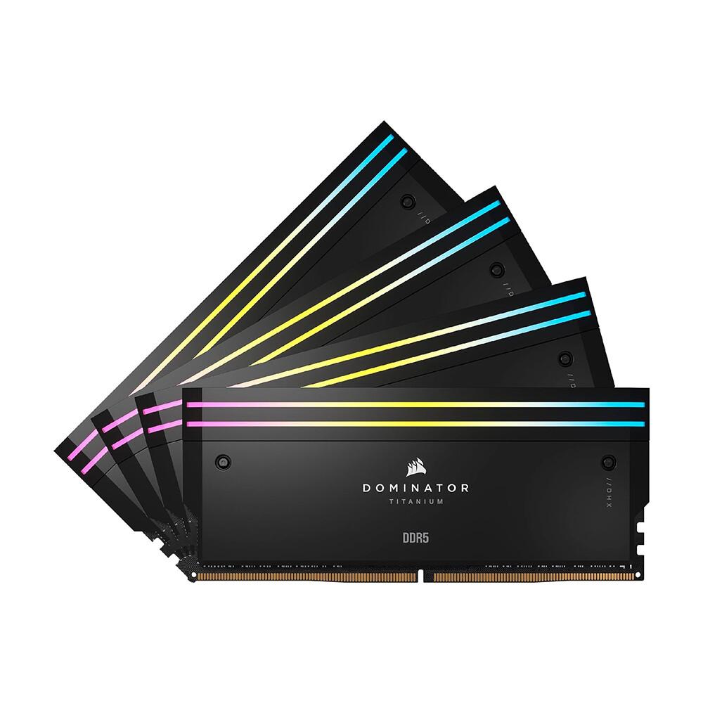 Оперативная память Corsair Dominator Titanium RGB, 96 ГБ (4x24), DDR5, CL32, 6400 МГц, CMP96GX5M4B6400C32, черный
Оперативная память Corsair Dominator Titanium RGB, 96 ГБ (4x24), DDR5, CL32, 6400 МГц, CMP96GX5M4B6400C32, черный