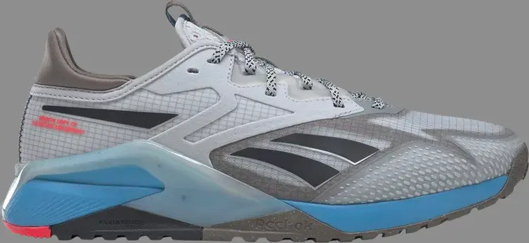 Кроссовки nano x2 tr adventure 'grey radiant aqua' Reebok, серый 
Кроссовки nano x2 tr adventure 'grey radiant aqua' Reebok, серый