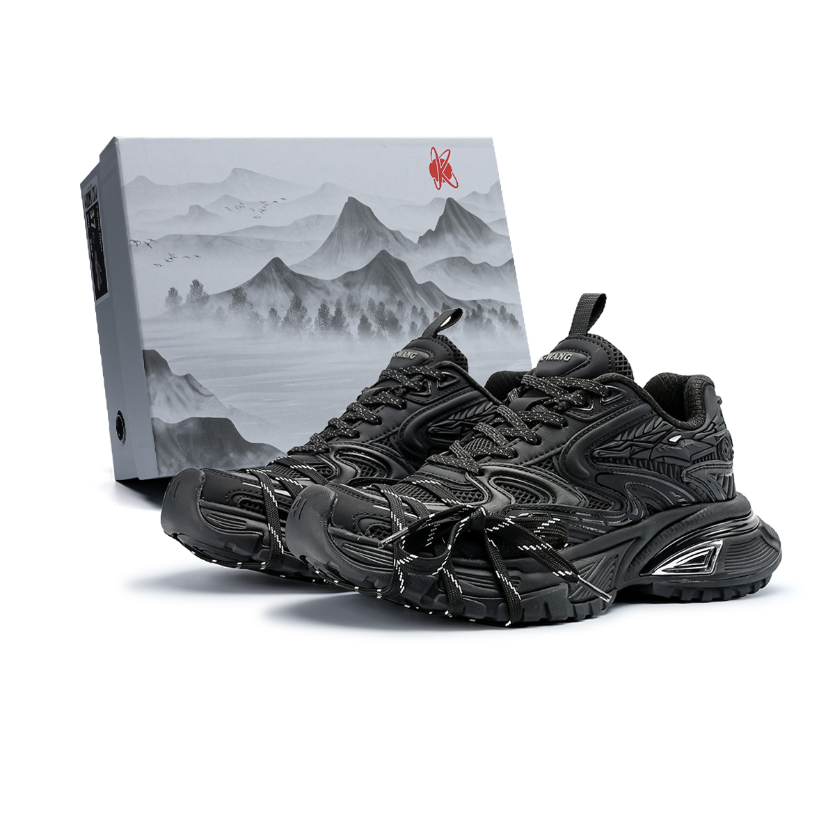 K-WANG Парижская мода Аппарель ветрозащитные противоскользящие износостойкие утолщенные низкие кроссовки для мужчин с эффектом увеличения роста Black Mamba на шнуровке
K-WANG Парижская мода Аппарель ветрозащитные противоскользящие износостойкие утолщенные низкие кроссовки для мужчин с эффектом увеличения роста Black Mamba на шнуровке