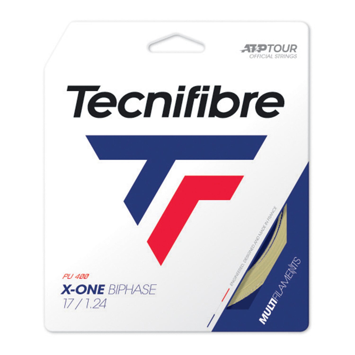 Теннисная струна Tecnifibre мультиволоконная XR3 1,3 мм, натуральная NO BRAND, бежевый