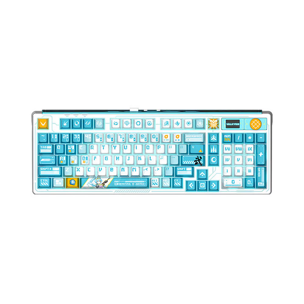 Игровая беспроводная клавиатура Valkyrie VK99, Mist, белый/голубой, английская раскладка
Игровая беспроводная клавиатура Valkyrie VK99, Mist, белый/голубой, английская раскладка