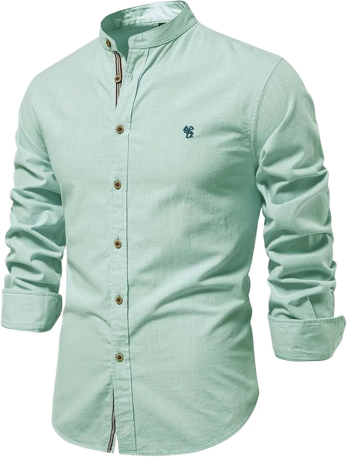 Мужская хлопковая рубашка с длинным рукавом и воротником
Мужская хлопковая рубашка с длинным рукавом и воротником