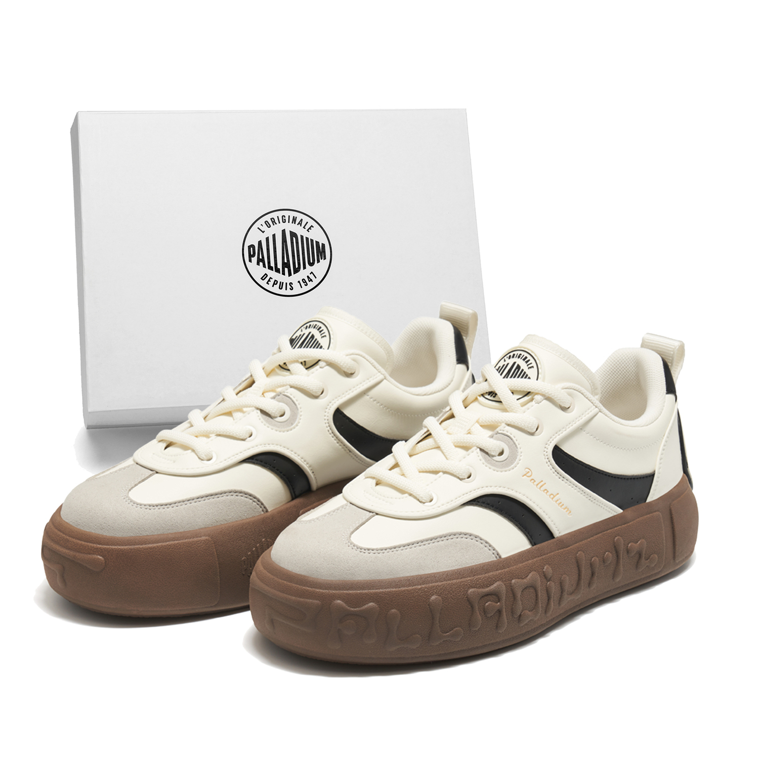Palladium German Army Trainers мужские низкие белый/черный/коричневый
Palladium German Army Trainers мужские низкие белый/черный/коричневый